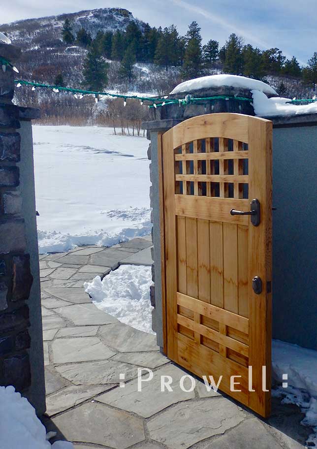 garden_gates_70_11a wood gates in Colorado snow. prowell