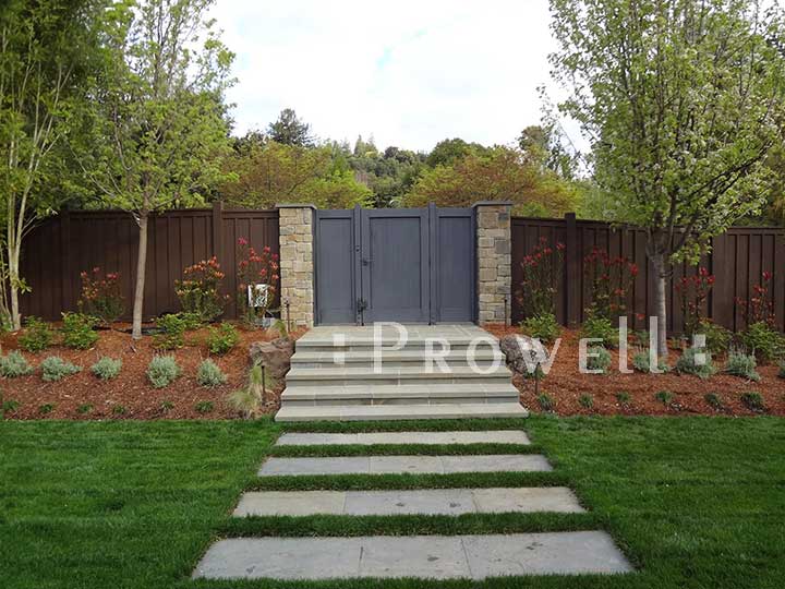 site photograph showing wooden double gates 72-2 in Petaluma, California