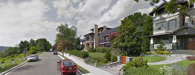 Site photograph showing cedar wood gates #74 on Potomac street, Washington DC