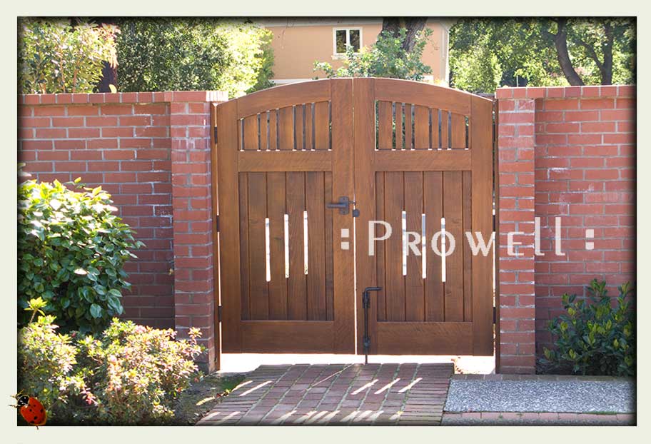 Custom wood garden gate #76 in palo alto, ca. prowell