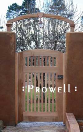 site photo showing wood garden gates #88-1 with arbor in Palo Alto, CA