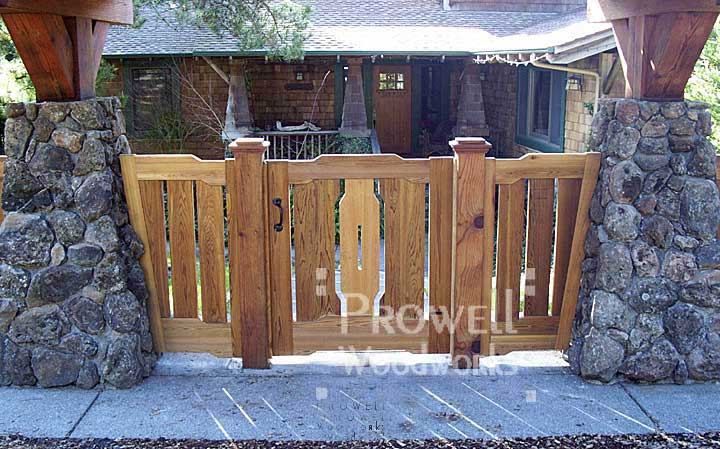 site photograph showing the pedestrian gate and matching fence anels in sonoma county, california
