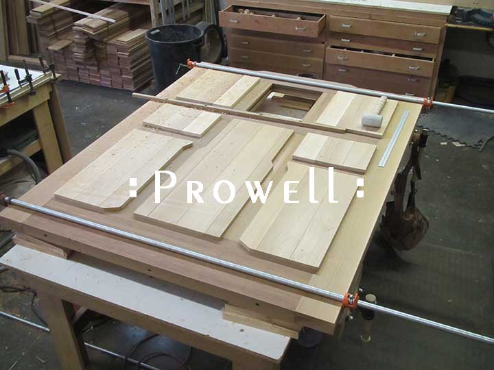 shop photo showing the arts and crafts wood gates #92 ready for assembly