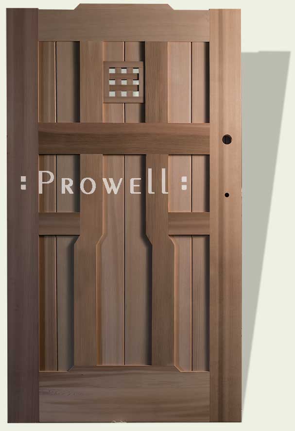 cropped photo showing Arts and Crafts gate design #92-3 with speakeasy