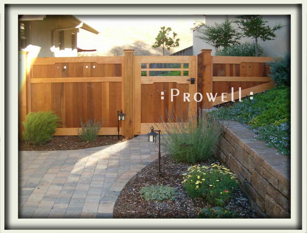 site photo showing custom wood gate #93 in Salinas, California
