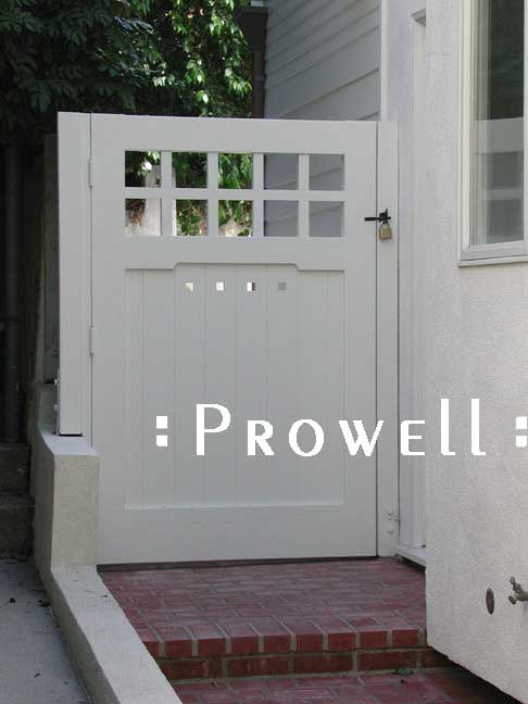 site photo showing custom wood gate #93 in Los Angeles, california