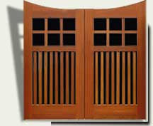Open Grid Wood Garden Gate #96