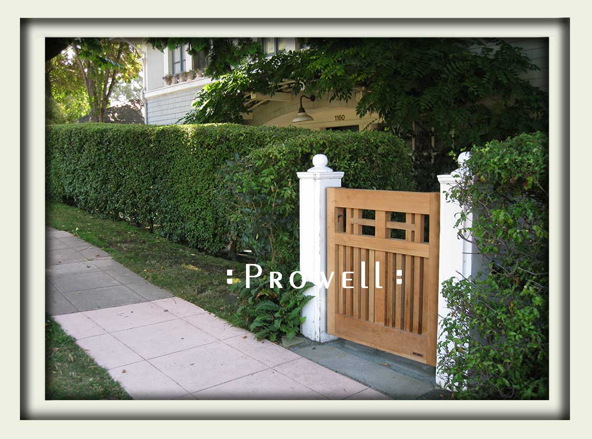 custom craftsman wood gate 9-1 in Oakland, California