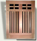 Open Grid Wood Garden Gate #9