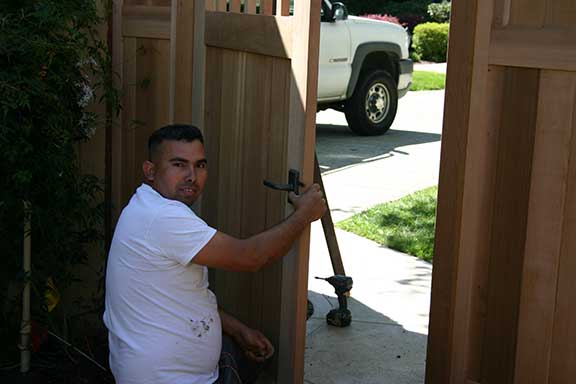image showing gate #20-12 being installed in California