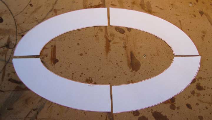 photograph showing how to create a wood arc for wood gates