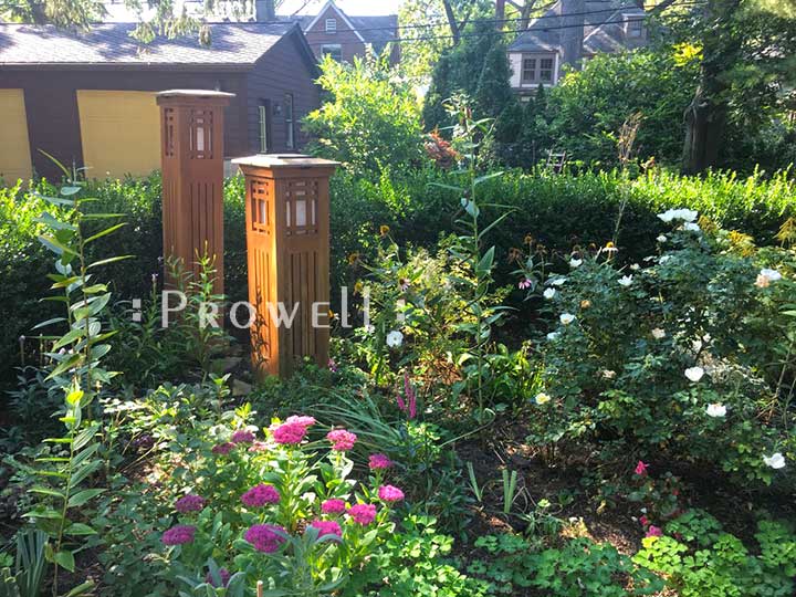 outdoor landscape lighting columns in Detroit