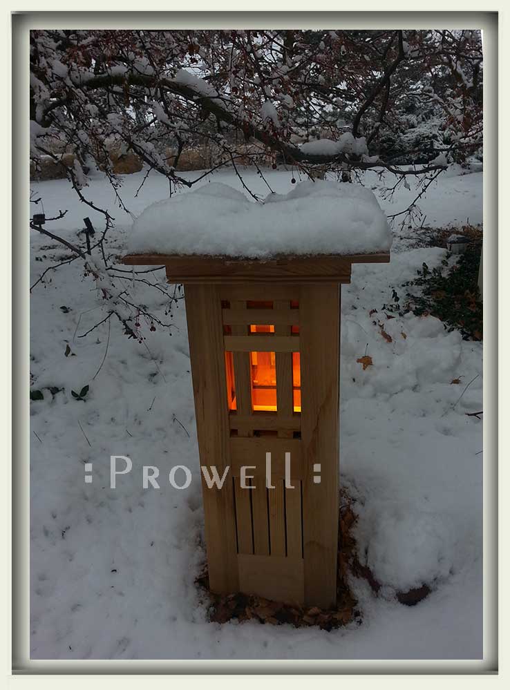 custom wood lighted garden column #8-2 in Washington
