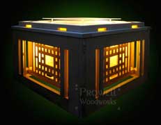 lighted landscape wood column #40
