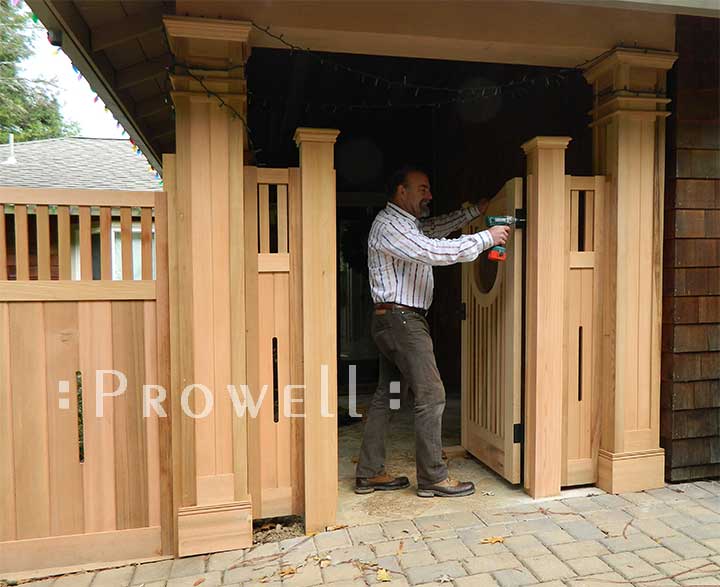brian van rheenan installing wood gate