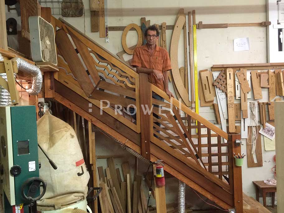 Modern Custom Wood deck and porch Railing #210