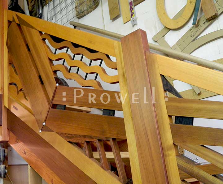 custom wood balustrade railing for porches and decks