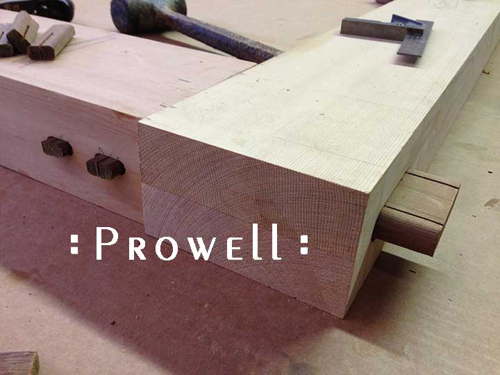 wood joints with locking keys for garden gates
