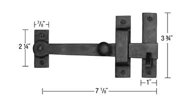 an_3520_latch_specs Solid Bronze Gate Latch 3520