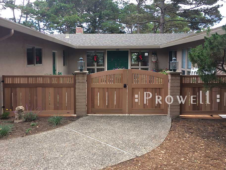 site photograph showing fence and gate entrance in Monterey, california