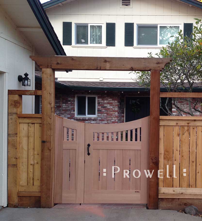 arching wooden gate in Pleasanton, california