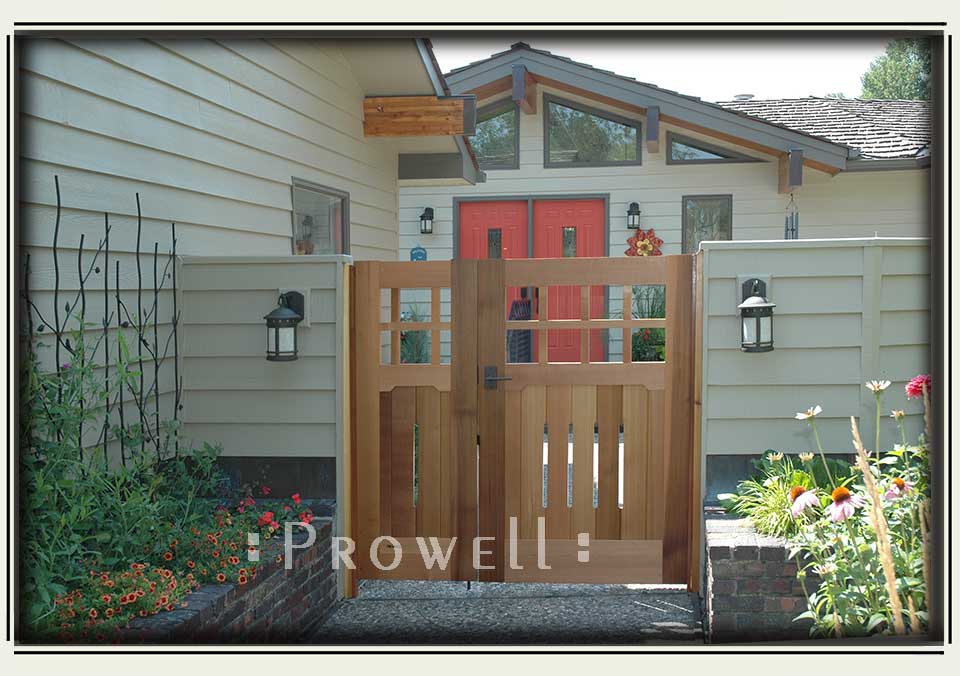Site photograph showing wood gates #93-6 in Bozeman, Montana