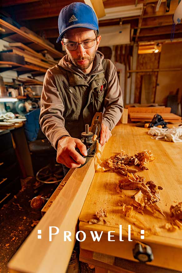 Hand-planing a wood gate