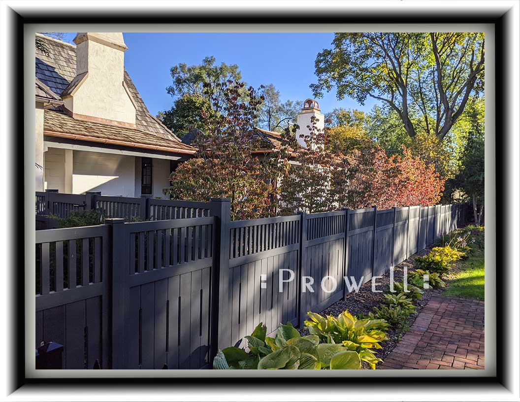 custom wood garden fence #1-23a in Detroit, Michigan