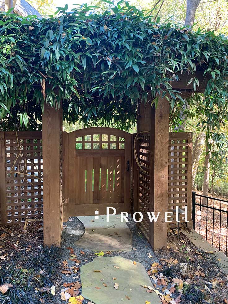 custom wood garden gate #20-10 in Charlotte, NC