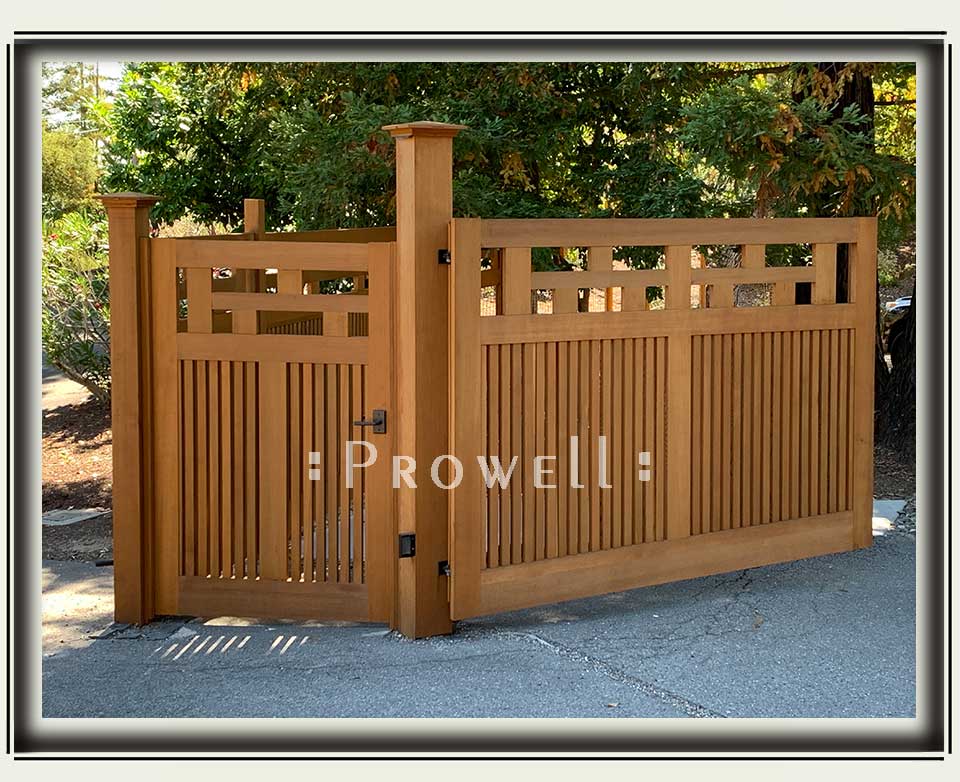 horizontal wood gate #71-5 in Marin county, california