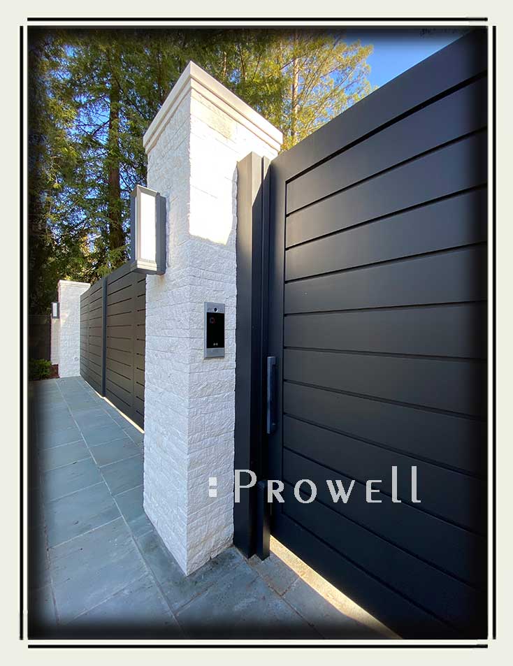 custom wood privacy driveway gate #17b in Atherton, California