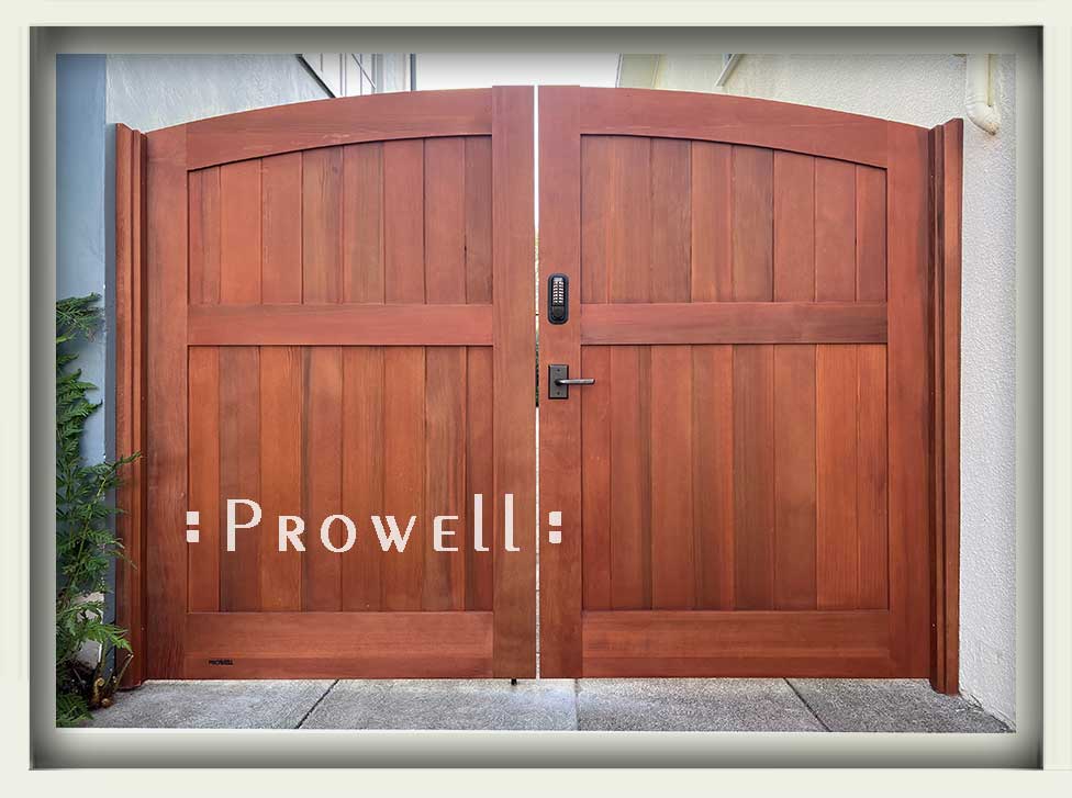 custom wood driveway gate #6-5 in San Francisco