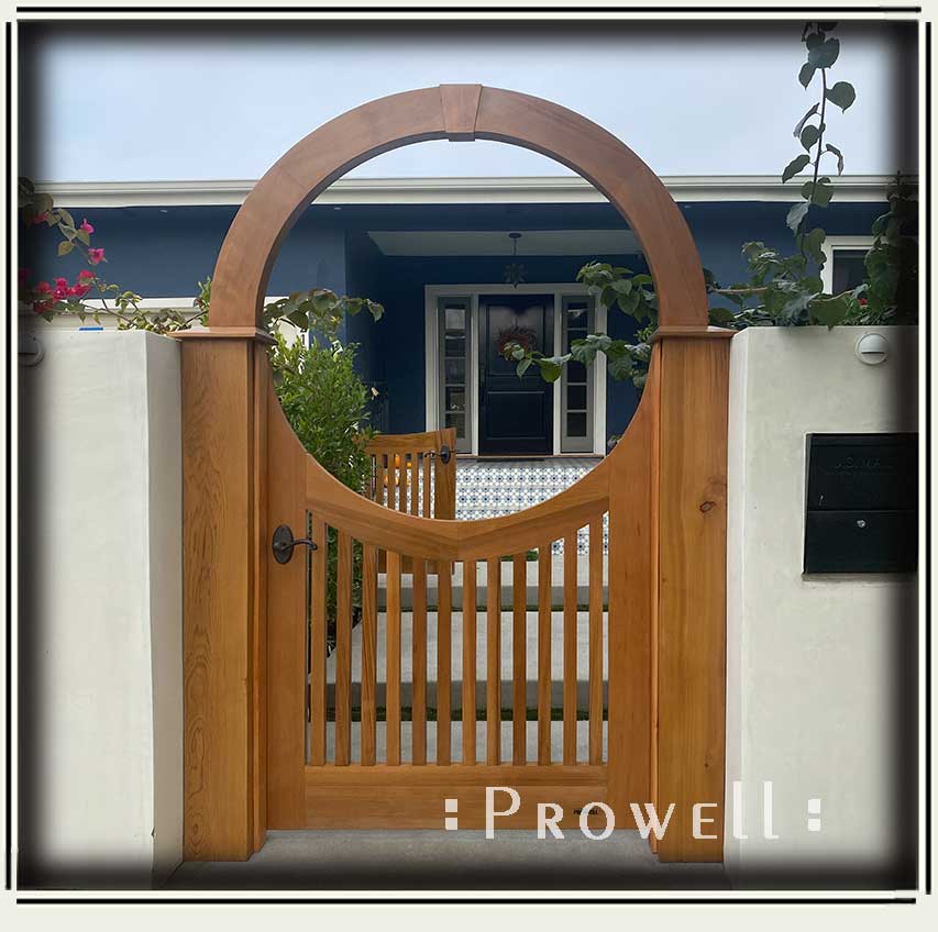 site photo of custom wood garden arbor #10-7 in los angeles, CA