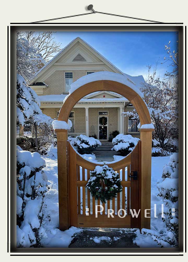 site photo showing wood garden gate #8 in Springville, Utah