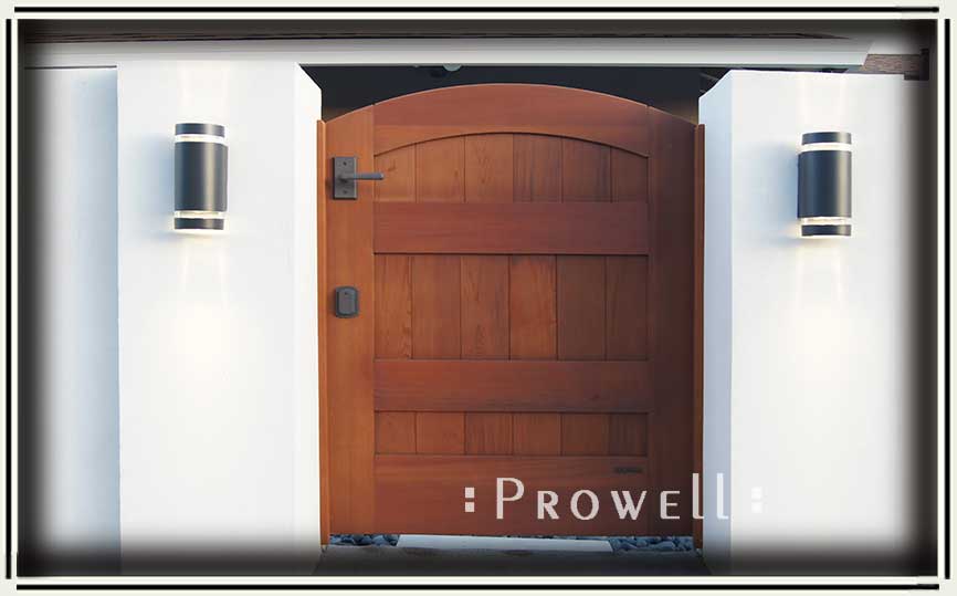 custom wood garden gate #29-10a in marin county, CA