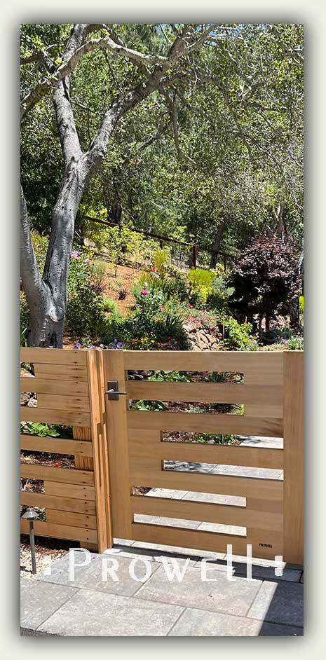 custom wood garden gate #15-1 in Portola Valley, CA
