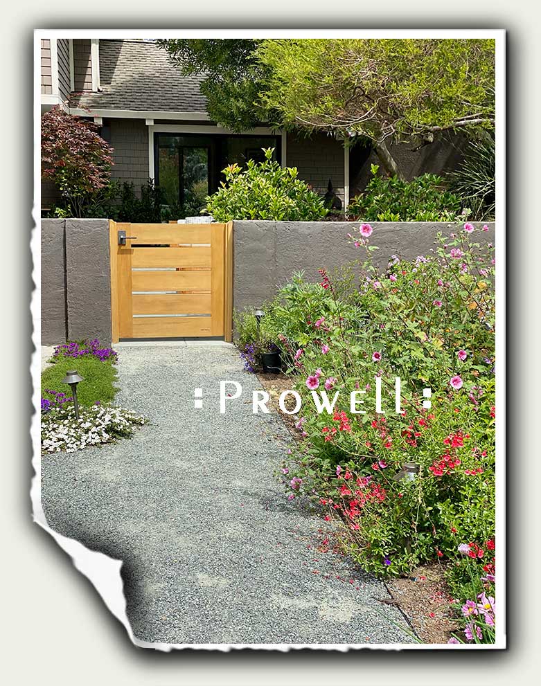 Custom wood garden gate 61 in Tiburon, California