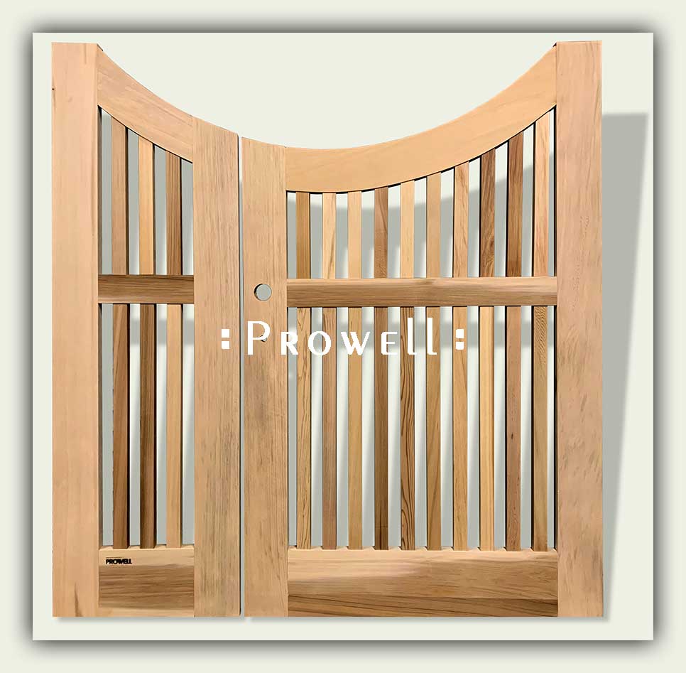 cropped photo of custom wood gate #8-9