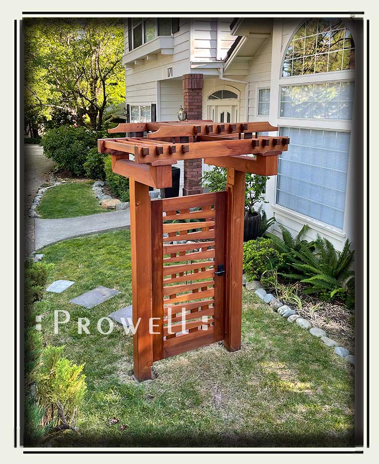 custom wood garden gate #214e in Mill Valley, CA