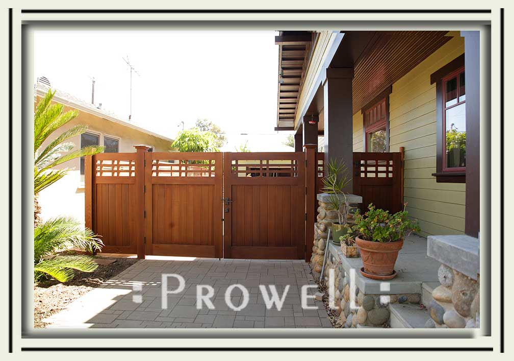 custom wood garden fence #5-3 in Los Angeles, CA
