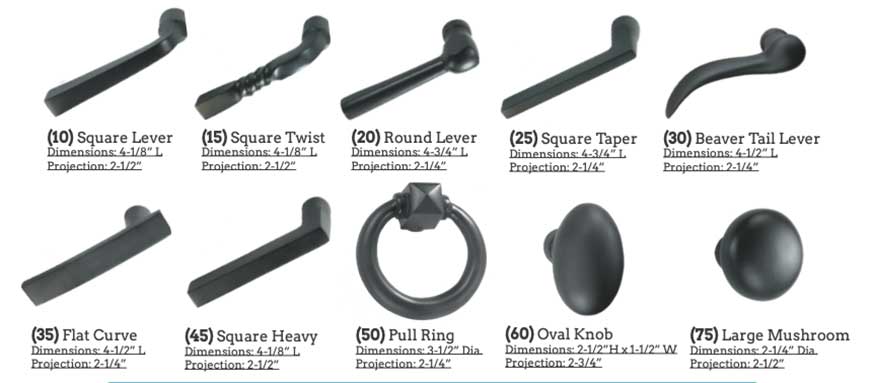 coastal gate latch levers