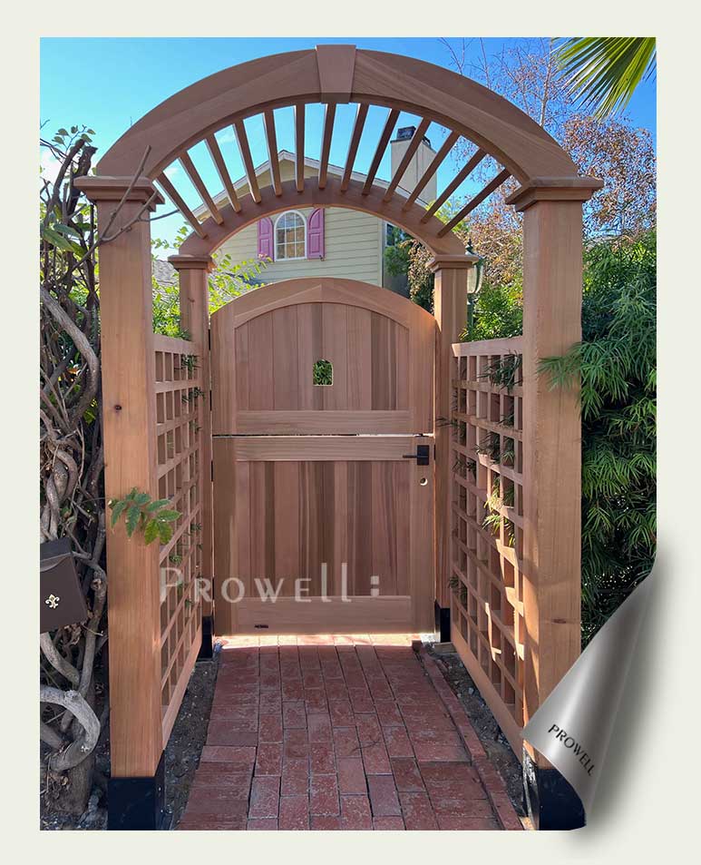 wood arbor fence #21-11 in a Jolla, CA