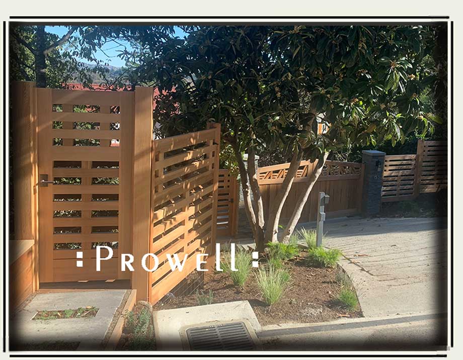 custom wood entry gates #144-7 in Marin County, CA