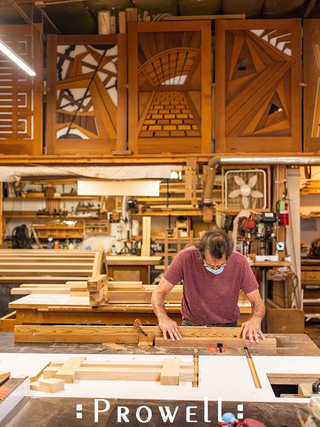 shop progress photo showing how to build wood gate #114