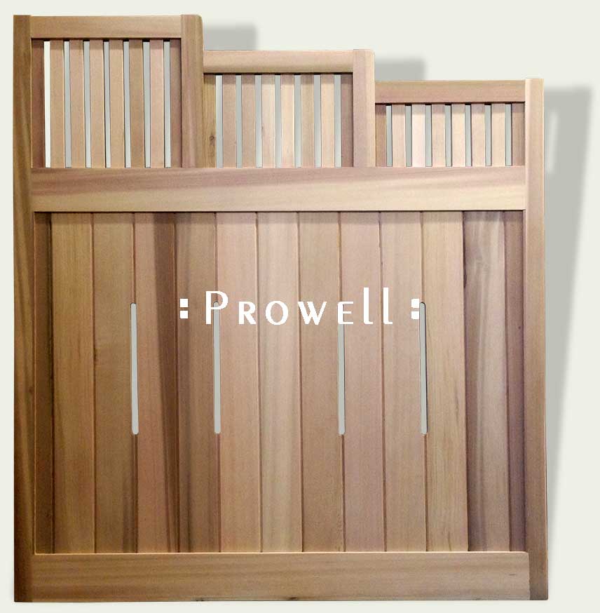 stepped wood fence panels #2