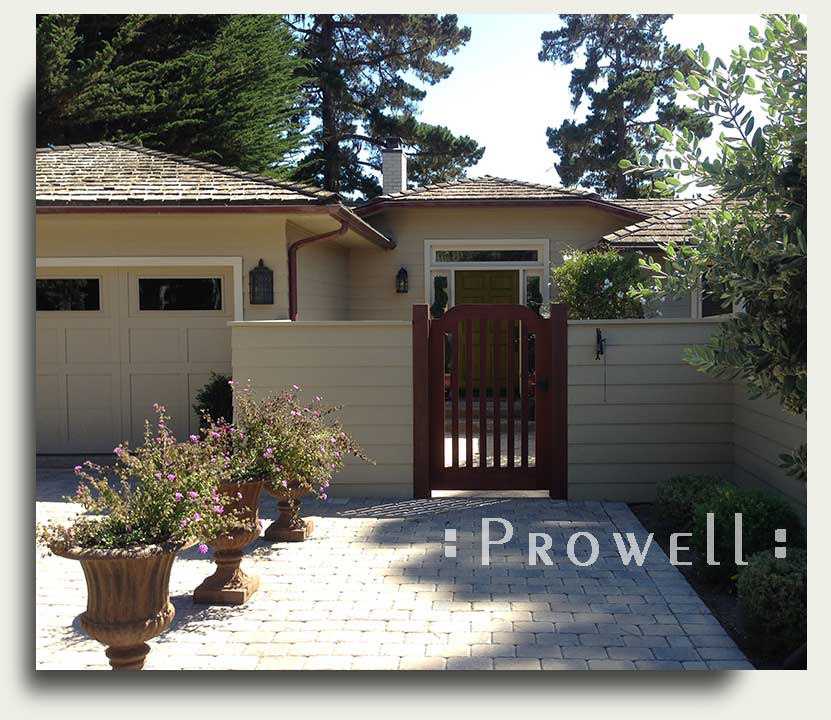 Tuscan style wood gate #105-3 in pebble beach, CA