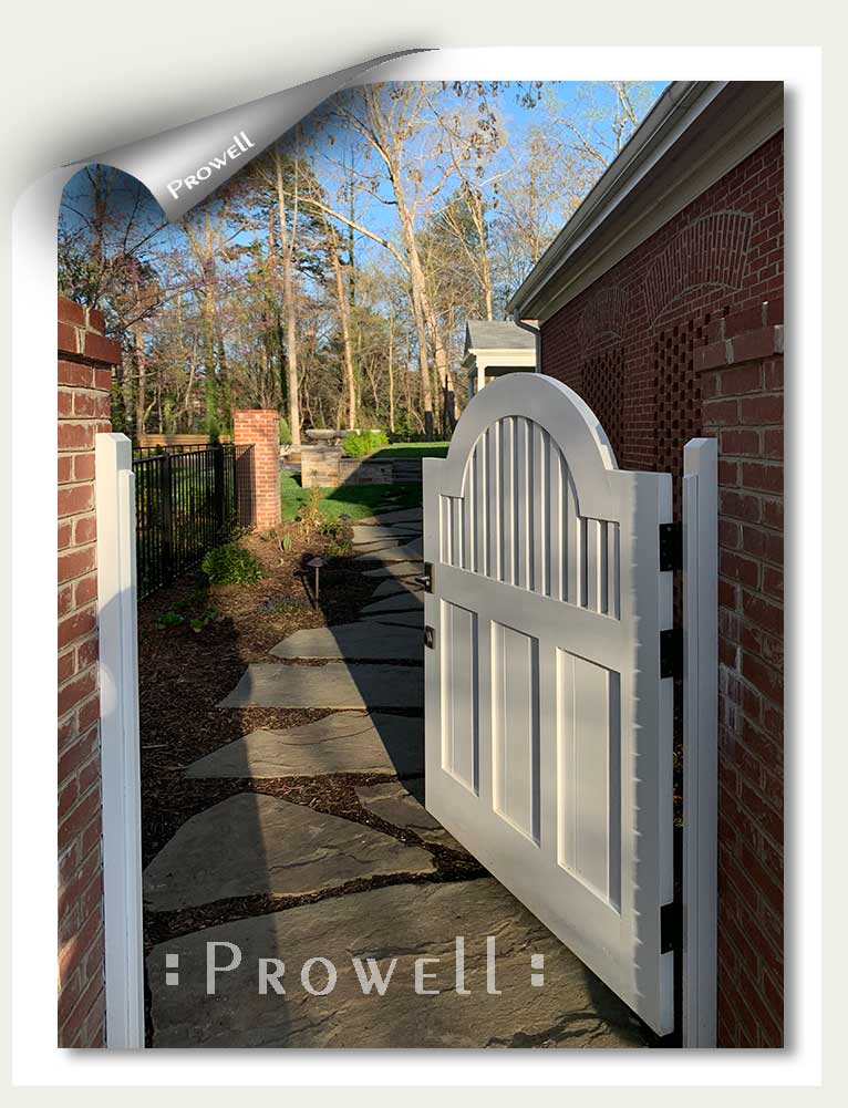 custom wood garden gate with arch #78-2 in Hickory, North Carolina