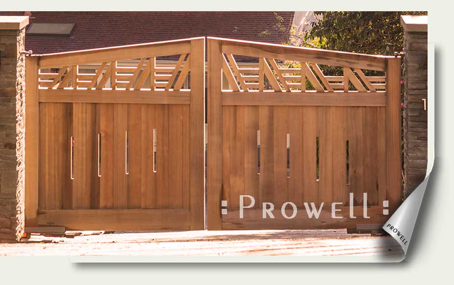 custom wood driveway gate #10-1b in Mill Valley, CA