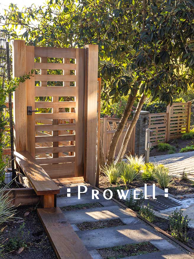 wood custom gate #114 in marin county, ca