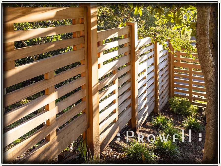 horizontal wood fence #8-1a in Marin County, CA